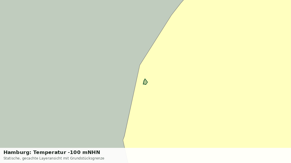 Statische Kartenansicht: Hamburg: Temperatur -100 mNHN