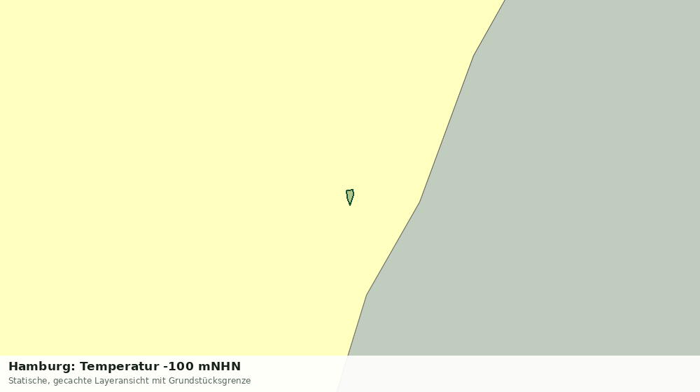 Statische Kartenansicht: Hamburg: Temperatur -100 mNHN