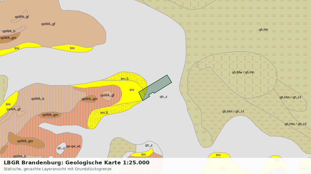 Statische Kartenansicht: LBGR Brandenburg: Geologische Karte 1:25.000