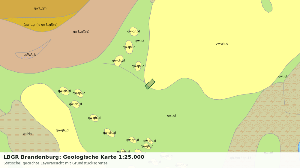 Statische Kartenansicht: LBGR Brandenburg: Geologische Karte 1:25.000