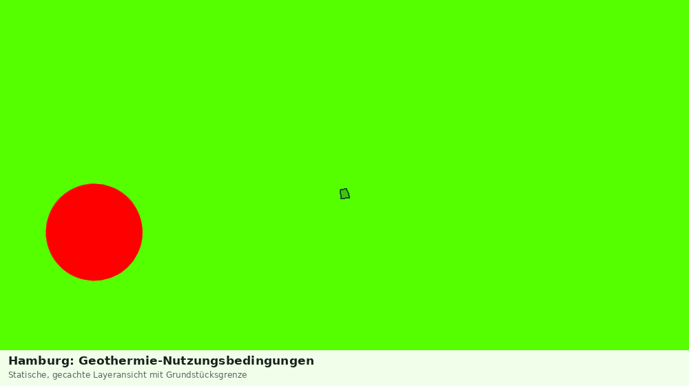 Statische Kartenansicht: Hamburg: Geothermie-Nutzungsbedingungen