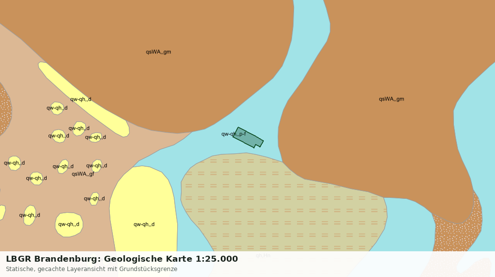 Statische Kartenansicht: LBGR Brandenburg: Geologische Karte 1:25.000