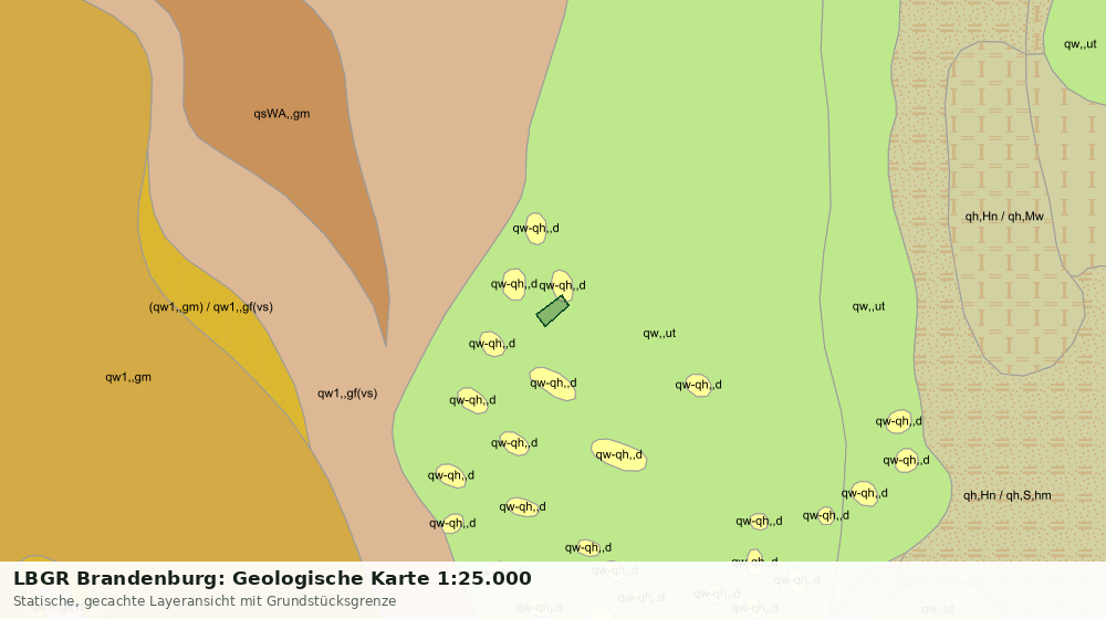 Statische Kartenansicht: LBGR Brandenburg: Geologische Karte 1:25.000