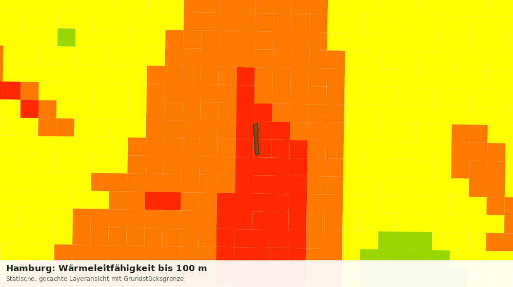 Statische Kartenansicht: Hamburg: Wärmeleitfähigkeit bis 100 m