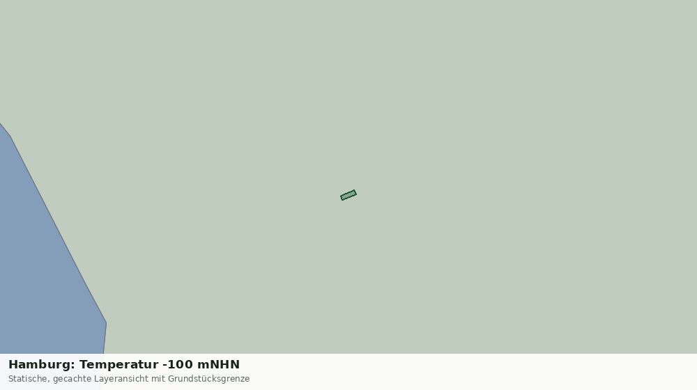 Statische Kartenansicht: Hamburg: Temperatur -100 mNHN