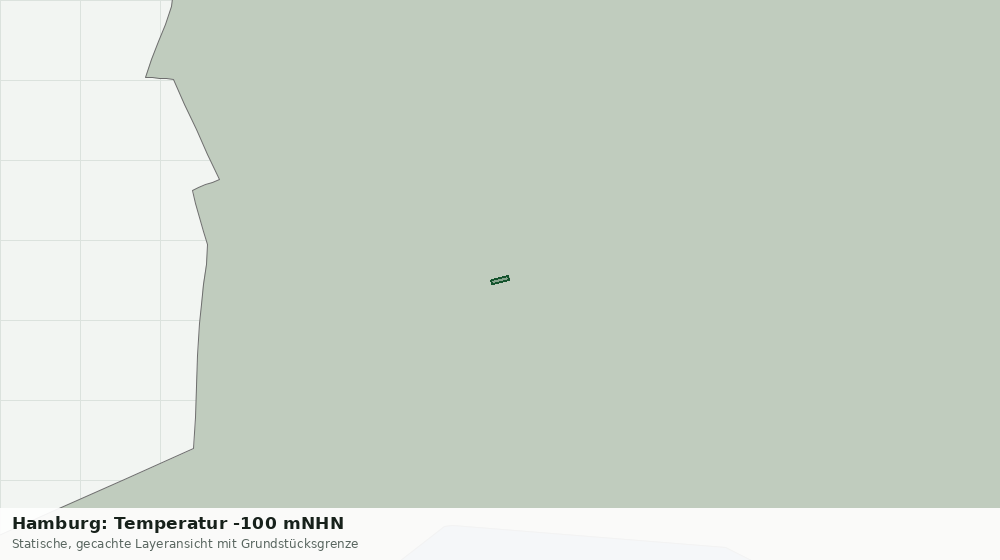 Statische Kartenansicht: Hamburg: Temperatur -100 mNHN