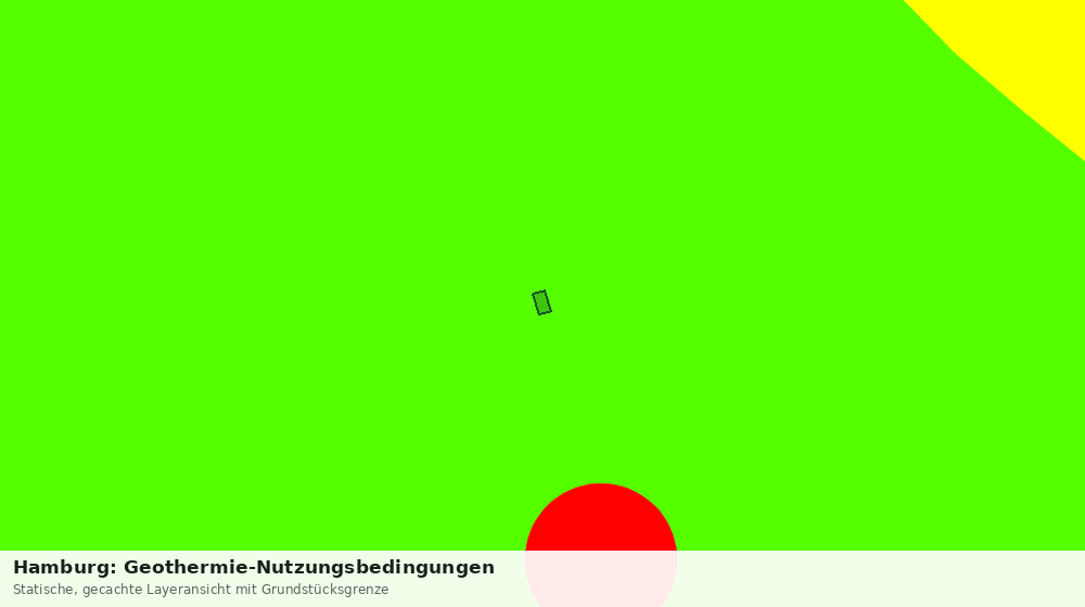 Statische Kartenansicht: Hamburg: Geothermie-Nutzungsbedingungen