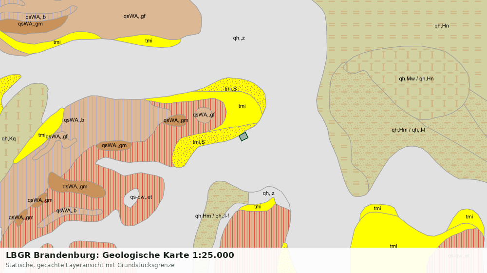 Statische Kartenansicht: LBGR Brandenburg: Geologische Karte 1:25.000