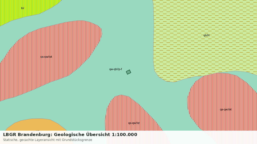 Statische Kartenansicht: LBGR Brandenburg: Geologische Übersicht 1:100.000