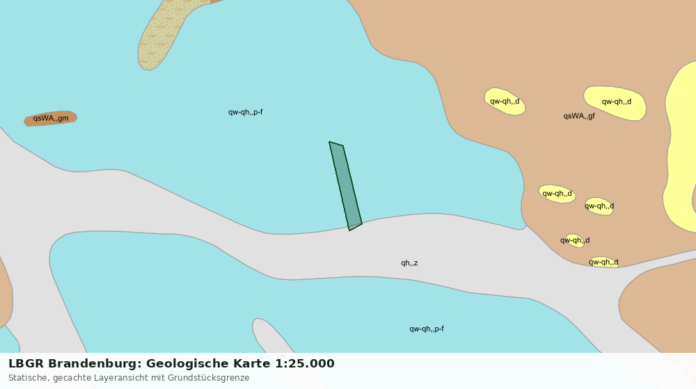 Statische Kartenansicht: LBGR Brandenburg: Geologische Karte 1:25.000