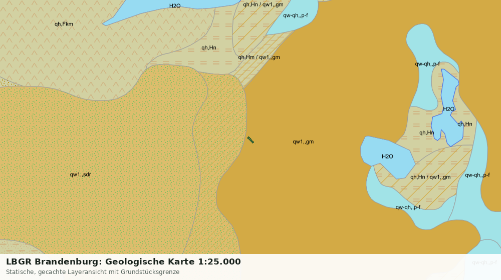 Statische Kartenansicht: LBGR Brandenburg: Geologische Karte 1:25.000