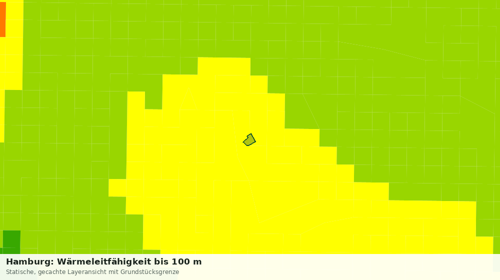 Statische Kartenansicht: Hamburg: Wärmeleitfähigkeit bis 100 m
