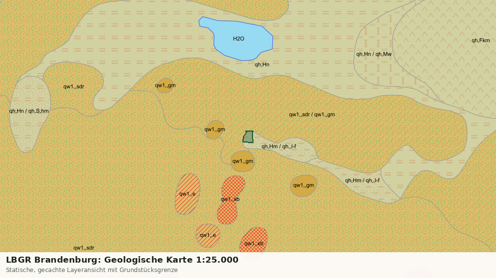 Statische Kartenansicht: LBGR Brandenburg: Geologische Karte 1:25.000