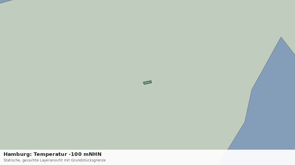 Statische Kartenansicht: Hamburg: Temperatur -100 mNHN