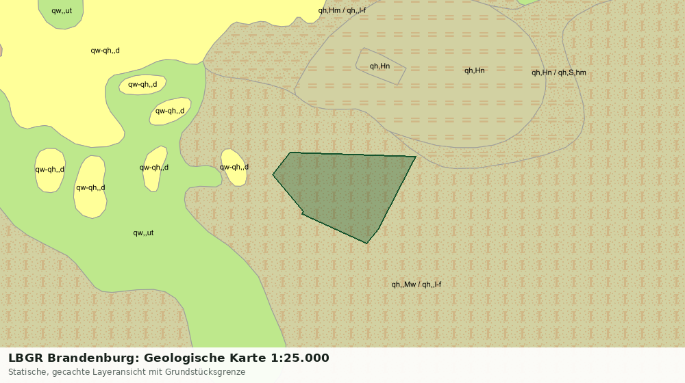 Statische Kartenansicht: LBGR Brandenburg: Geologische Karte 1:25.000