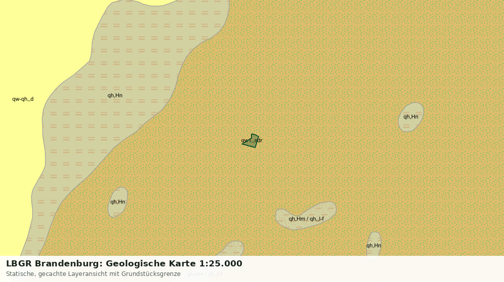 Statische Kartenansicht: LBGR Brandenburg: Geologische Karte 1:25.000