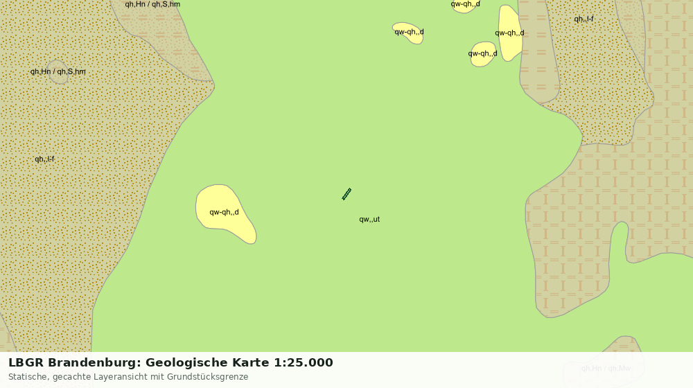 Statische Kartenansicht: LBGR Brandenburg: Geologische Karte 1:25.000