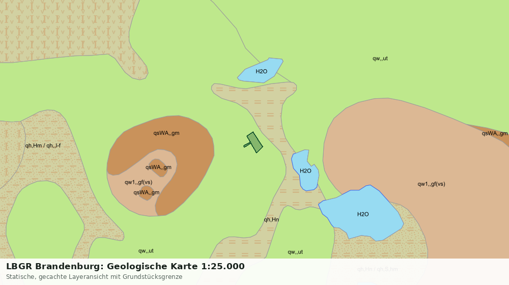 Statische Kartenansicht: LBGR Brandenburg: Geologische Karte 1:25.000