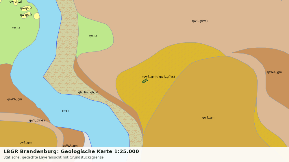 Statische Kartenansicht: LBGR Brandenburg: Geologische Karte 1:25.000