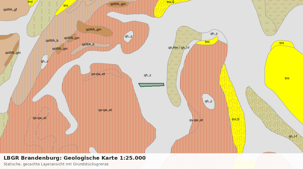 Statische Kartenansicht: LBGR Brandenburg: Geologische Karte 1:25.000