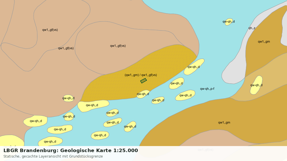 Statische Kartenansicht: LBGR Brandenburg: Geologische Karte 1:25.000