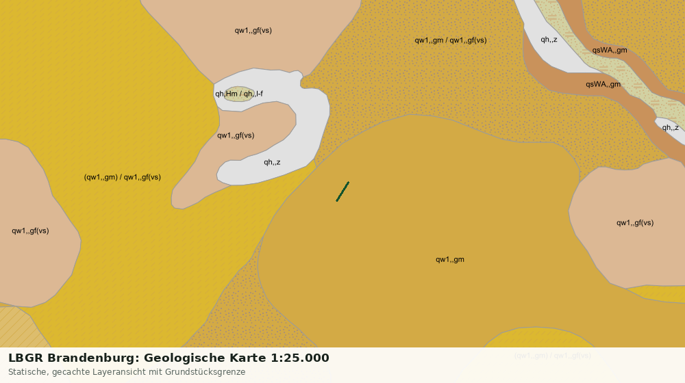 Statische Kartenansicht: LBGR Brandenburg: Geologische Karte 1:25.000