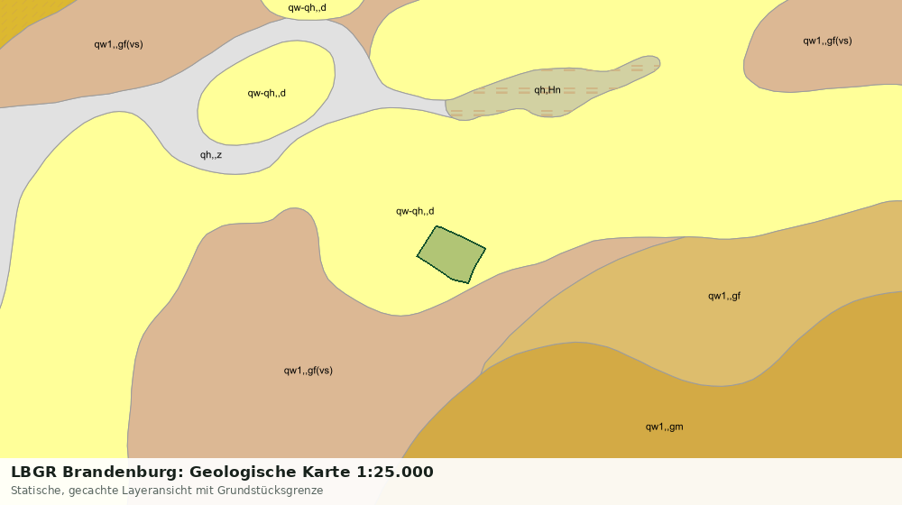 Statische Kartenansicht: LBGR Brandenburg: Geologische Karte 1:25.000