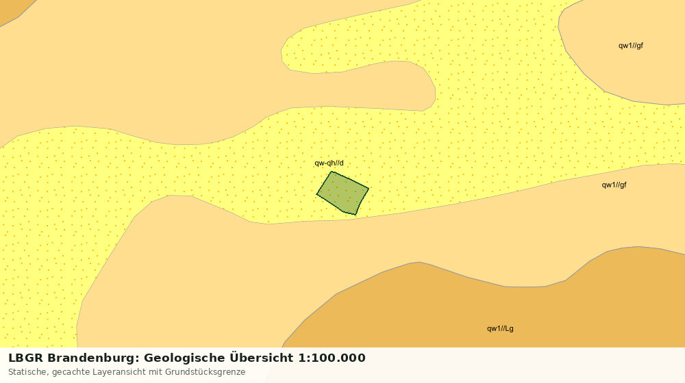Statische Kartenansicht: LBGR Brandenburg: Geologische Übersicht 1:100.000