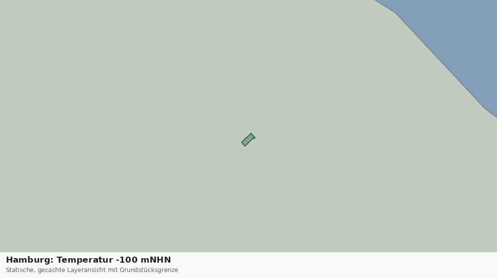 Statische Kartenansicht: Hamburg: Temperatur -100 mNHN