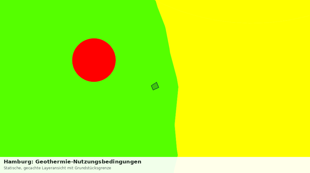 Statische Kartenansicht: Hamburg: Geothermie-Nutzungsbedingungen