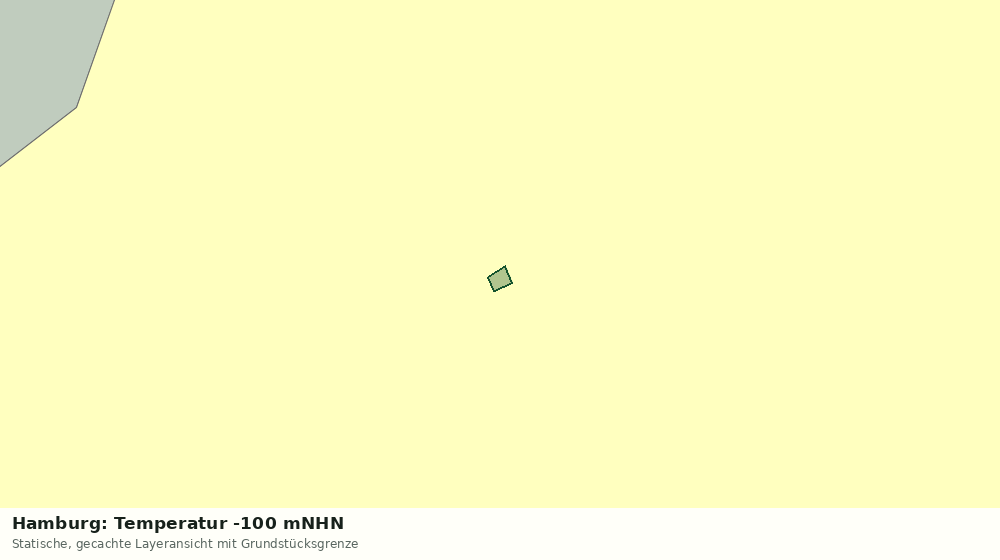 Statische Kartenansicht: Hamburg: Temperatur -100 mNHN