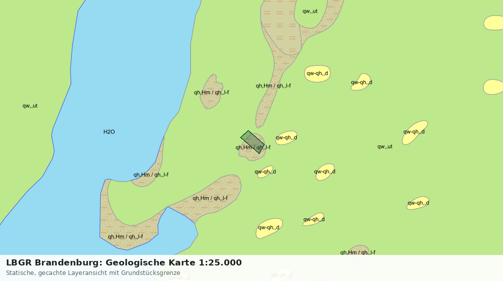 Statische Kartenansicht: LBGR Brandenburg: Geologische Karte 1:25.000