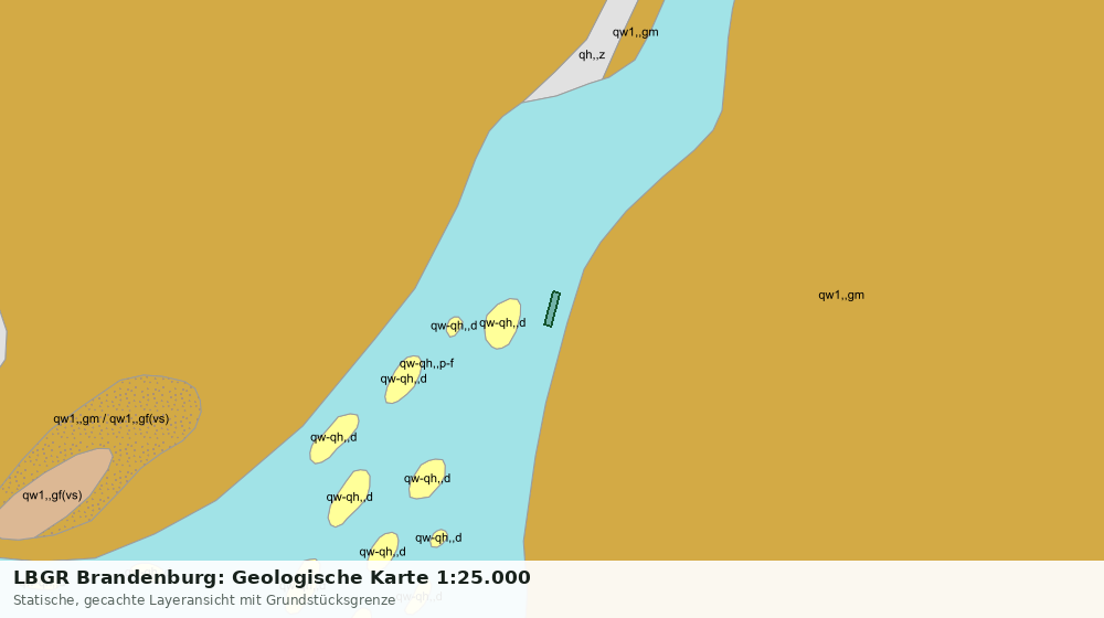 Statische Kartenansicht: LBGR Brandenburg: Geologische Karte 1:25.000