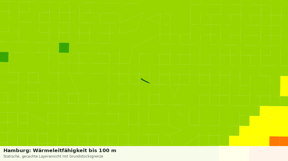 Statische Kartenansicht: Hamburg: Wärmeleitfähigkeit bis 100 m