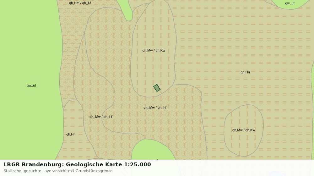 Statische Kartenansicht: LBGR Brandenburg: Geologische Karte 1:25.000
