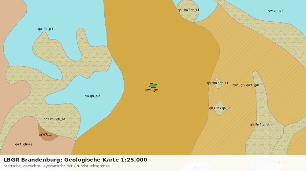 Statische Kartenansicht: LBGR Brandenburg: Geologische Karte 1:25.000