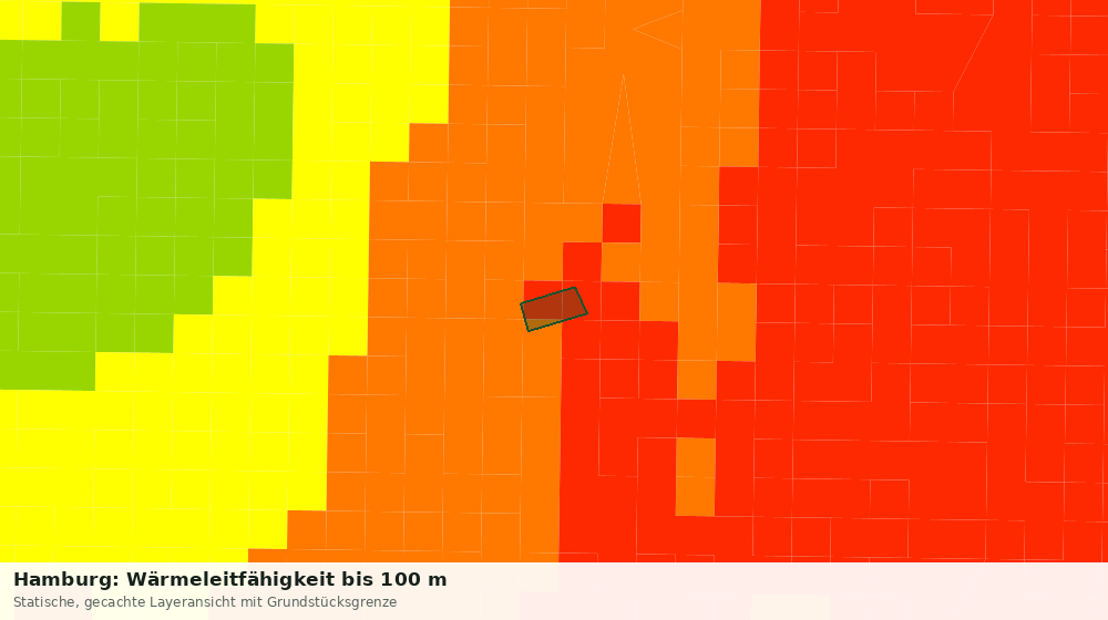 Statische Kartenansicht: Hamburg: Wärmeleitfähigkeit bis 100 m