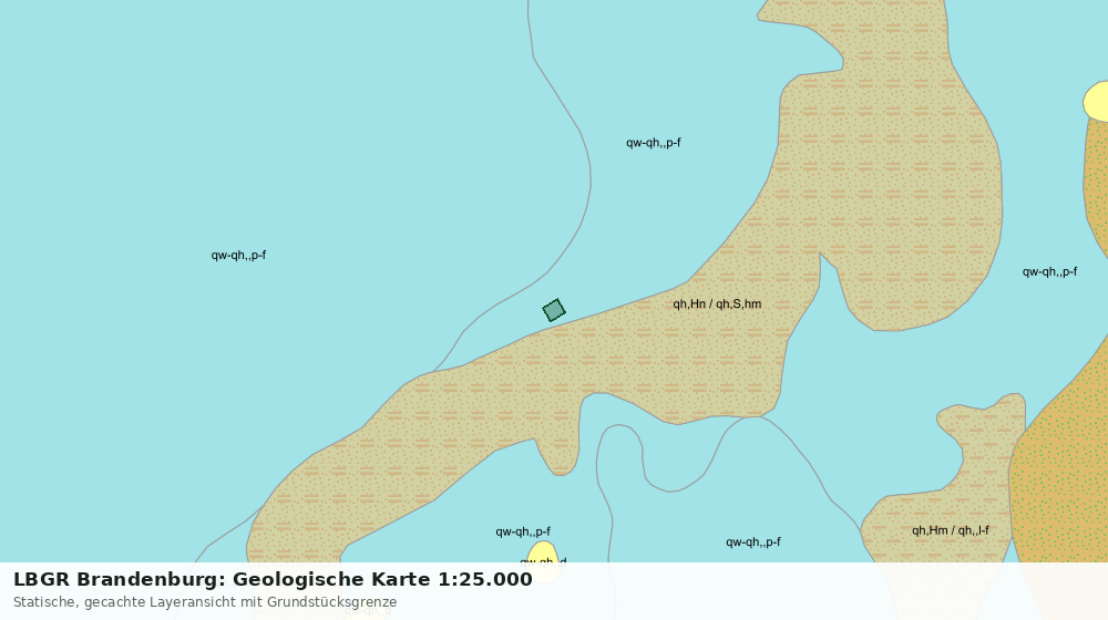 Statische Kartenansicht: LBGR Brandenburg: Geologische Karte 1:25.000