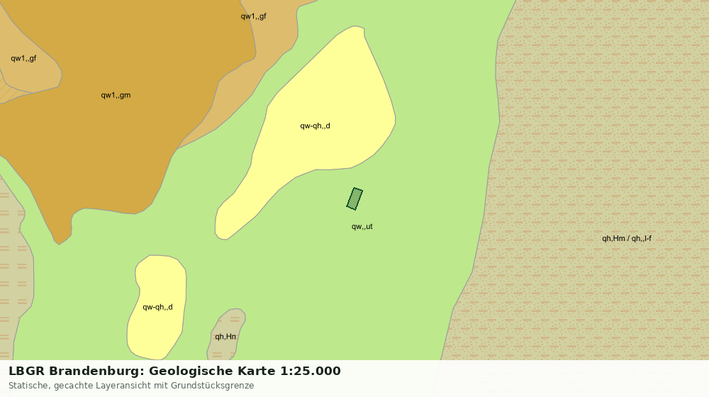 Statische Kartenansicht: LBGR Brandenburg: Geologische Karte 1:25.000