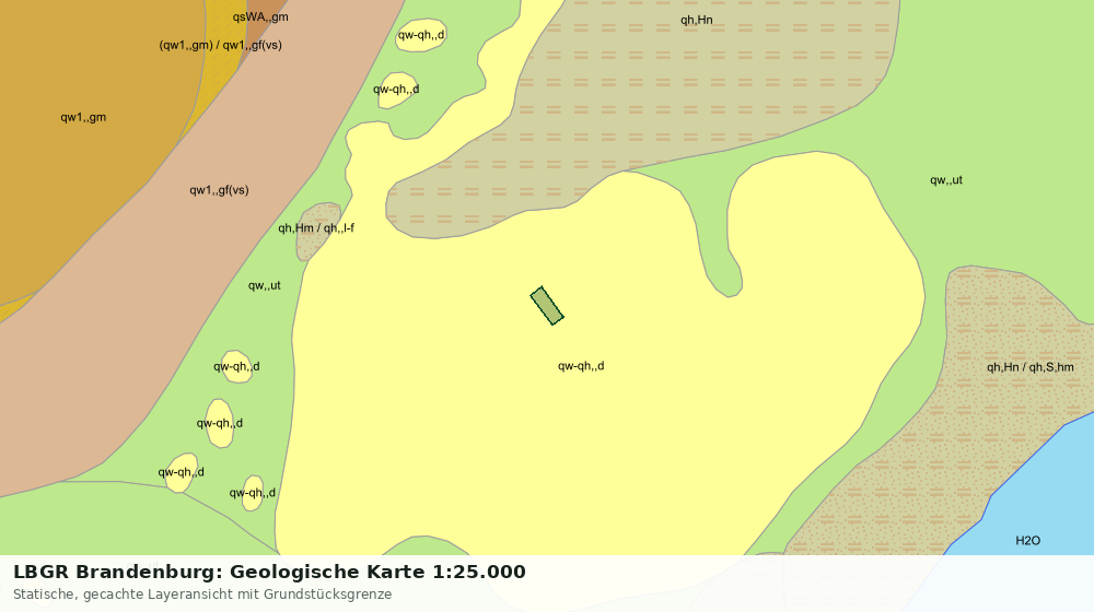 Statische Kartenansicht: LBGR Brandenburg: Geologische Karte 1:25.000