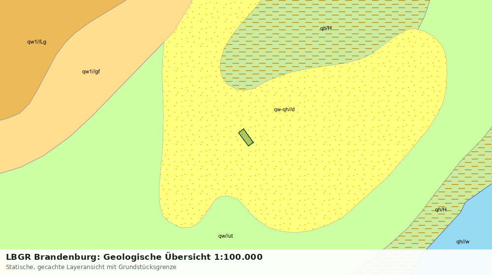 Statische Kartenansicht: LBGR Brandenburg: Geologische Übersicht 1:100.000