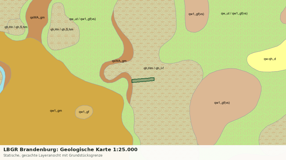 Statische Kartenansicht: LBGR Brandenburg: Geologische Karte 1:25.000