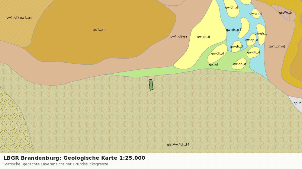 Statische Kartenansicht: LBGR Brandenburg: Geologische Karte 1:25.000