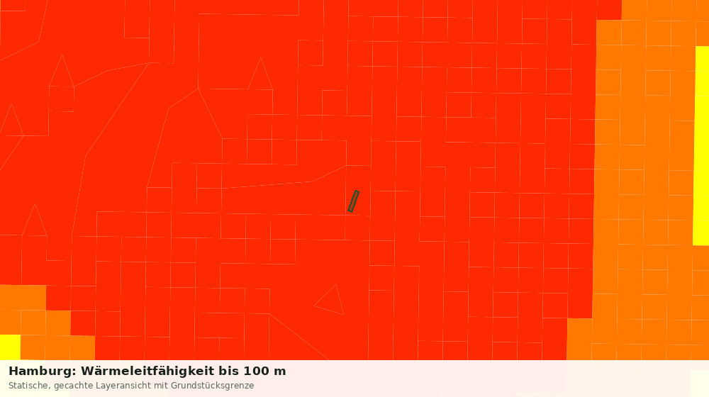 Statische Kartenansicht: Hamburg: Wärmeleitfähigkeit bis 100 m