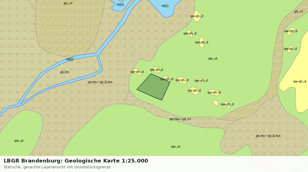 Statische Kartenansicht: LBGR Brandenburg: Geologische Karte 1:25.000