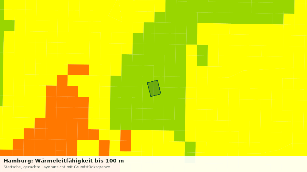 Statische Kartenansicht: Hamburg: Wärmeleitfähigkeit bis 100 m