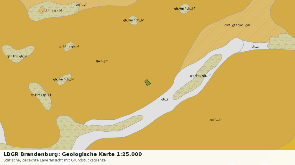 Statische Kartenansicht: LBGR Brandenburg: Geologische Karte 1:25.000