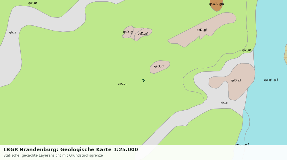 Statische Kartenansicht: LBGR Brandenburg: Geologische Karte 1:25.000