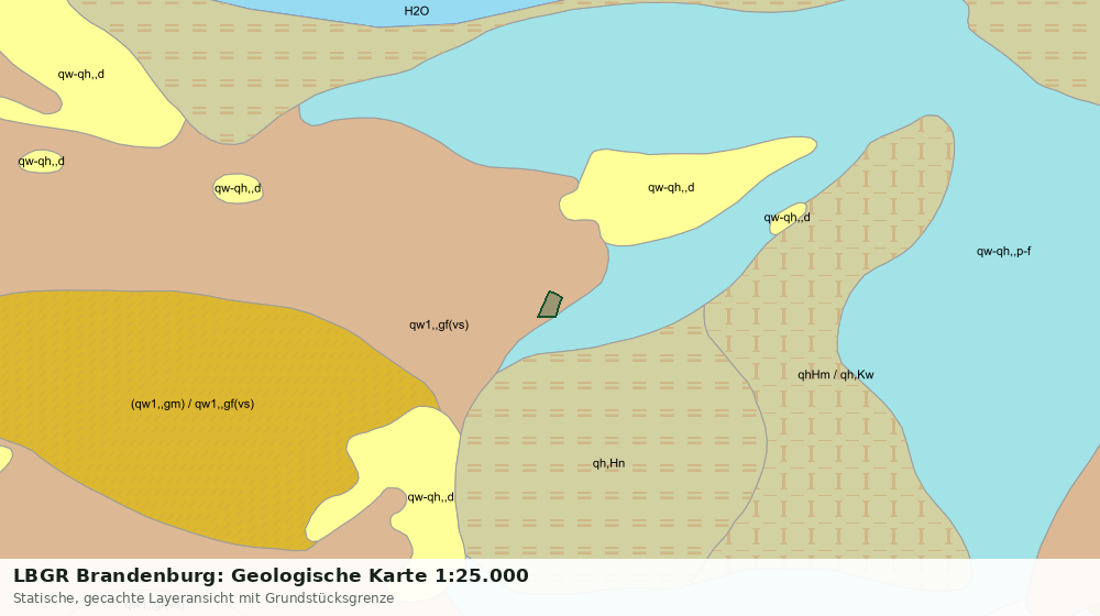 Statische Kartenansicht: LBGR Brandenburg: Geologische Karte 1:25.000