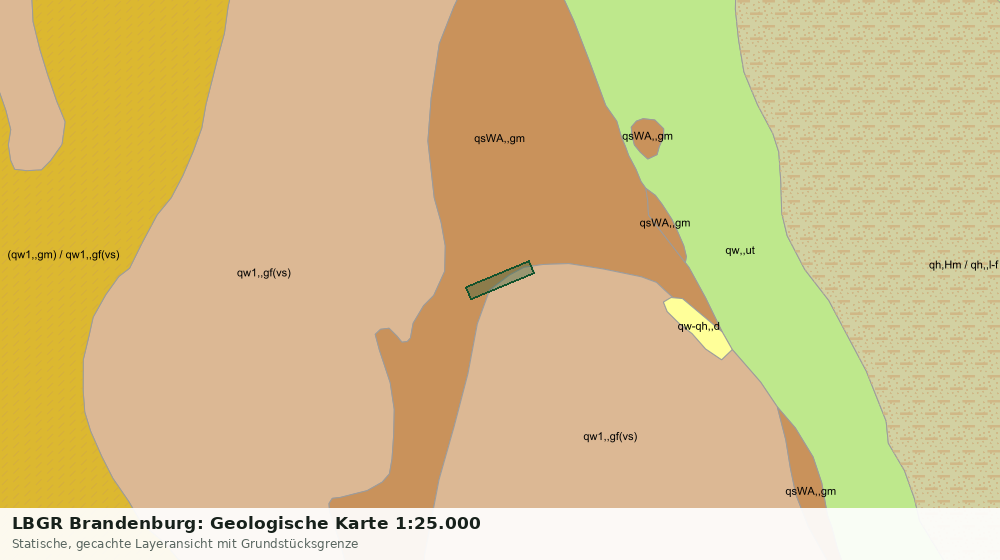 Statische Kartenansicht: LBGR Brandenburg: Geologische Karte 1:25.000